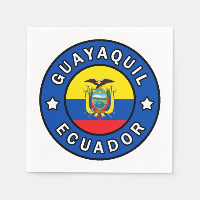 Guayaquil Ecuador Paper Napkins (Front)