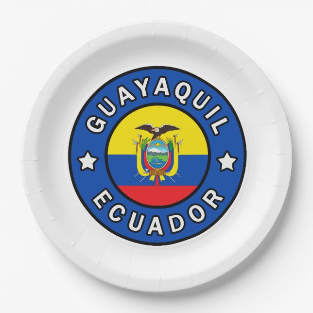Guayaquil Ecuador Paper Plates (Front)