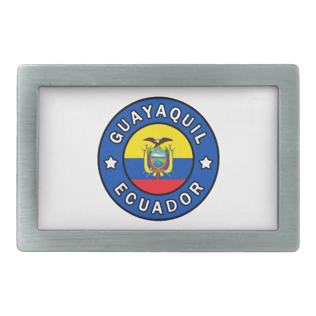 Guayaquil Ecuador Rectangular Belt Buckle (Front)