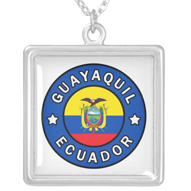 Guayaquil Ecuador Silver Plated Necklace (Front)