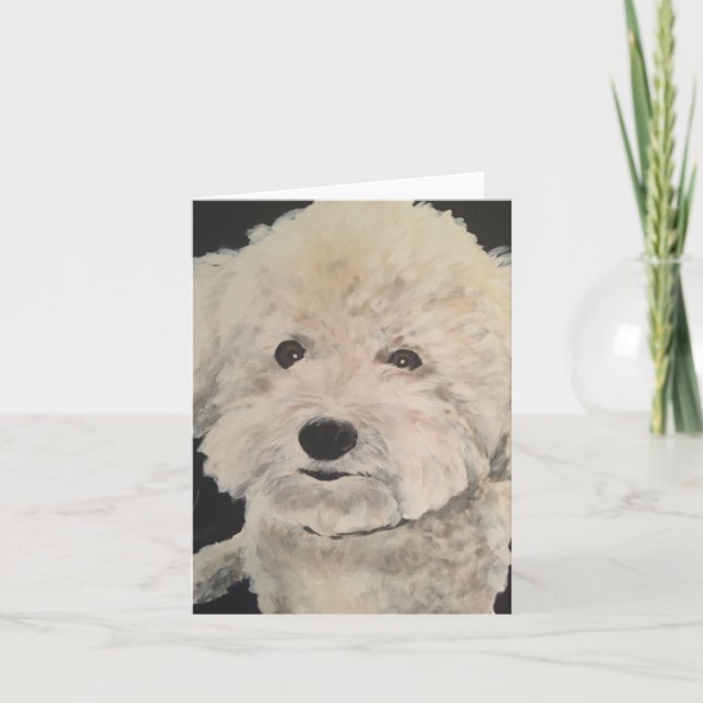"Gucci" - Pet Portrait Notecard (Front)