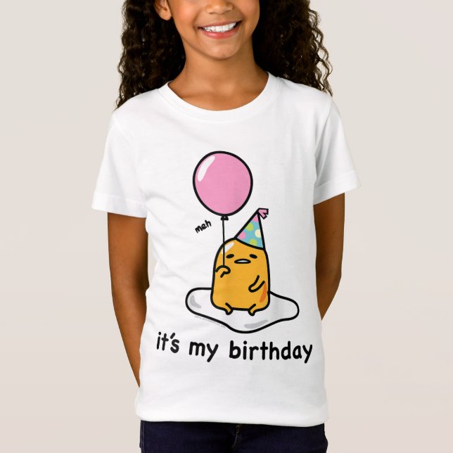 Gudetama "It's My Birthday" Tee Shirt T-Shirt (Front)