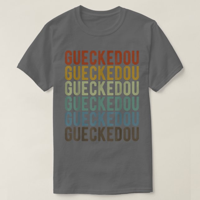 Gueckedou City Guinea Retro  T-Shirt (Design Front)