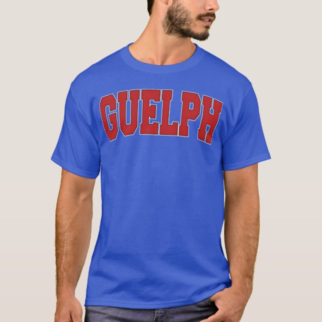 Guelph Canada Varsity Style Canadian Sports friend T-Shirt (Front)