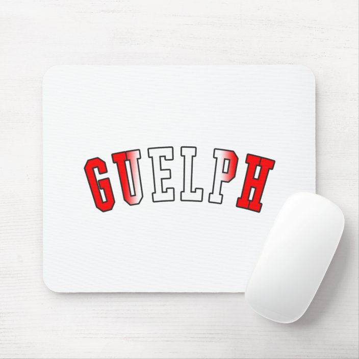 Guelph in Canada National Flag Colors Mousepad