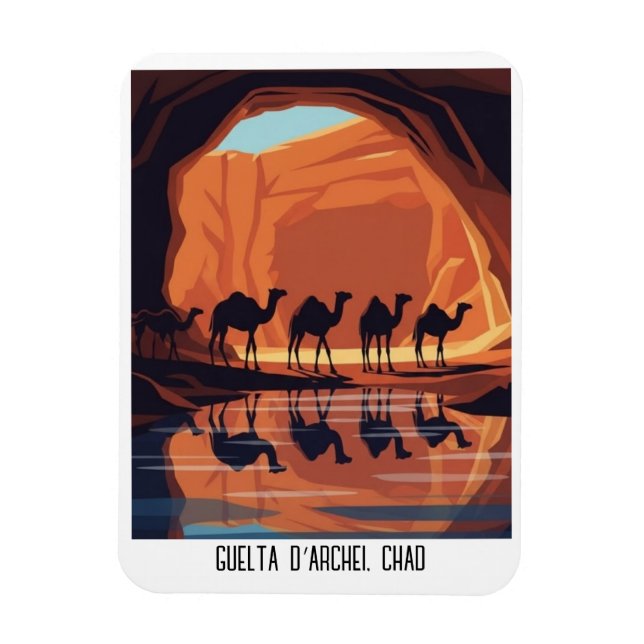 Guelta d’Archei Chad Travel Magnet (Vertical)