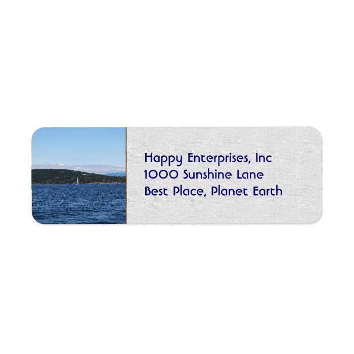 Guemes Island Ferry Return Address Label