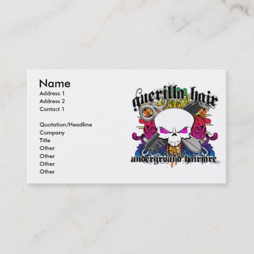 Guerilla Hair Business Card