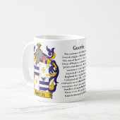 Guerin, the Origin, the Meaning and the Crest Coffee Mug (Front Left)
