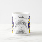 Guerin, the Origin, the Meaning and the Crest Coffee Mug (Center)
