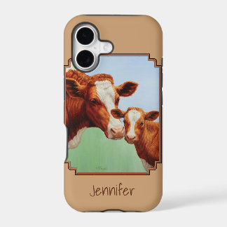 Guernsey Calf and Mother Cow iPhone 17 Case