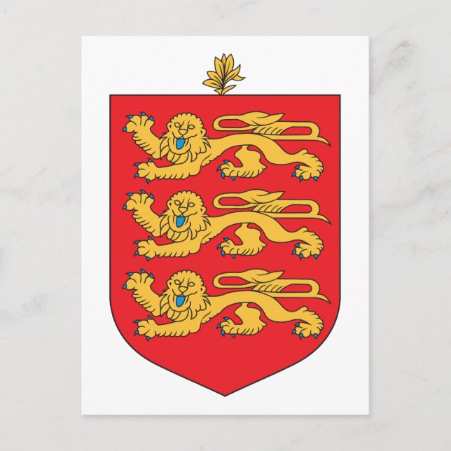 Guernsey Coat of Arms Postcard (Front)