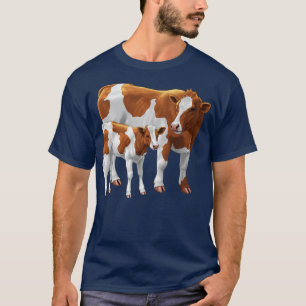 Guernsey Cow and Cute Calf T-Shirt