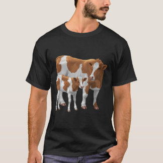 Guernsey Cow and Cute Calf T-Shirt