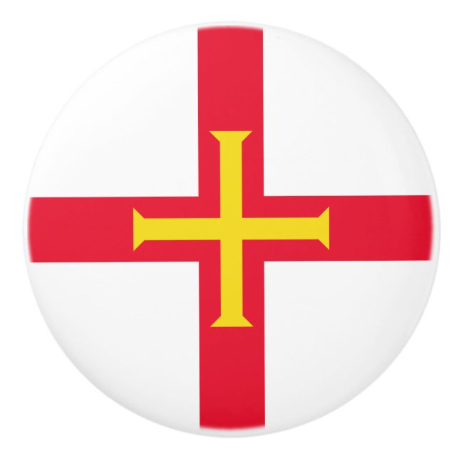 Guernsey Flag Ceramic Knob (Front)
