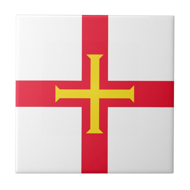 Guernsey Flag Ceramic Tile (Front)