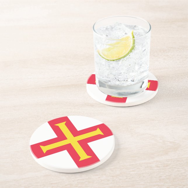 Guernsey flag coaster (Side)