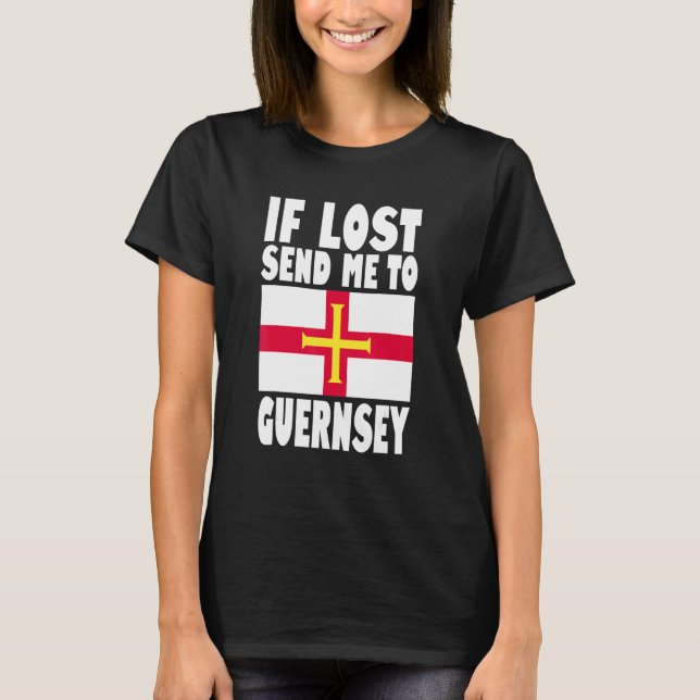 Guernsey Flag Design  If lost send me to Guernsey T-Shirt (Front)