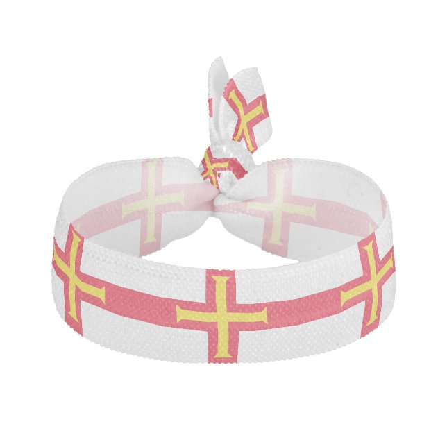 Guernsey Flag Elastic Hair Tie (Front)