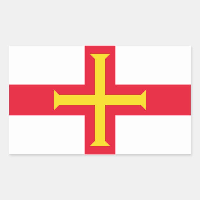 Guernsey Flag GG Rectangular Sticker (Front)