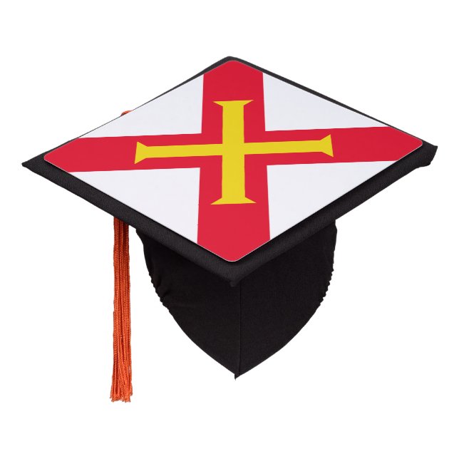 Guernsey Flag Graduation Cap Topper (Angled)