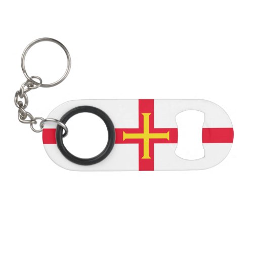 Guernsey Flag Keychain Bottle Opener