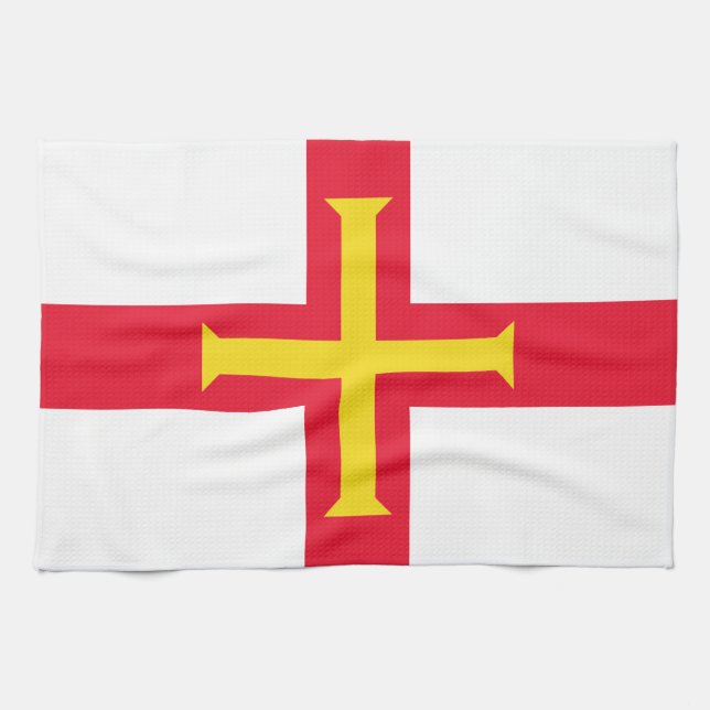 Guernsey Flag Kitchen Towel (Horizontal)