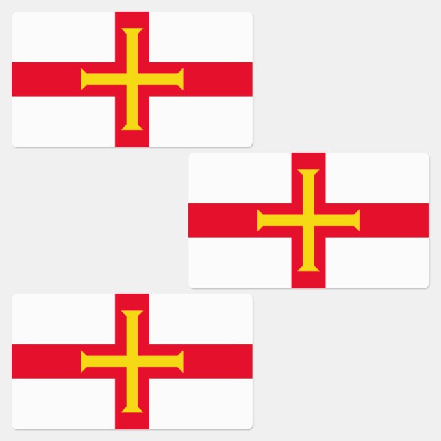 Guernsey Flag Labels (Group)