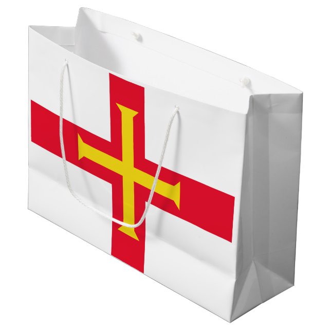 Guernsey Flag Large Gift Bag (Front Angled)