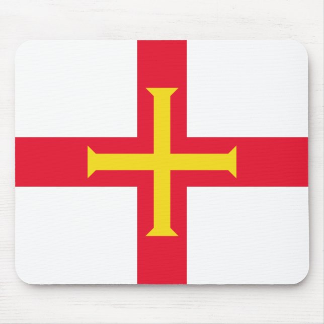 Guernsey Flag Mouse Pad (Front)