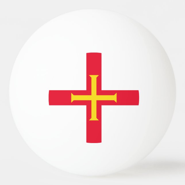 Guernsey Flag Ping Pong Ball (Front)