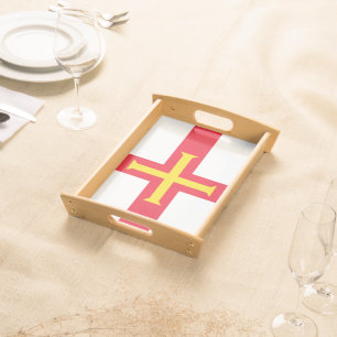 Guernsey flag serving tray