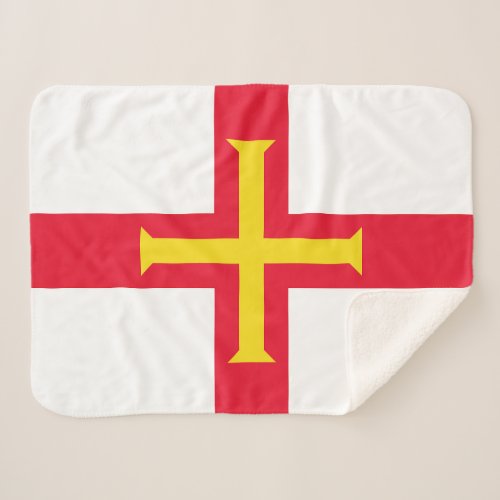 Guernsey Flag Sherpa Blanket