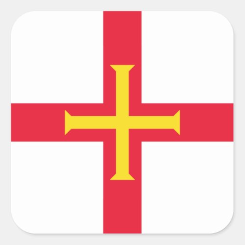 Guernsey Flag Square Sticker