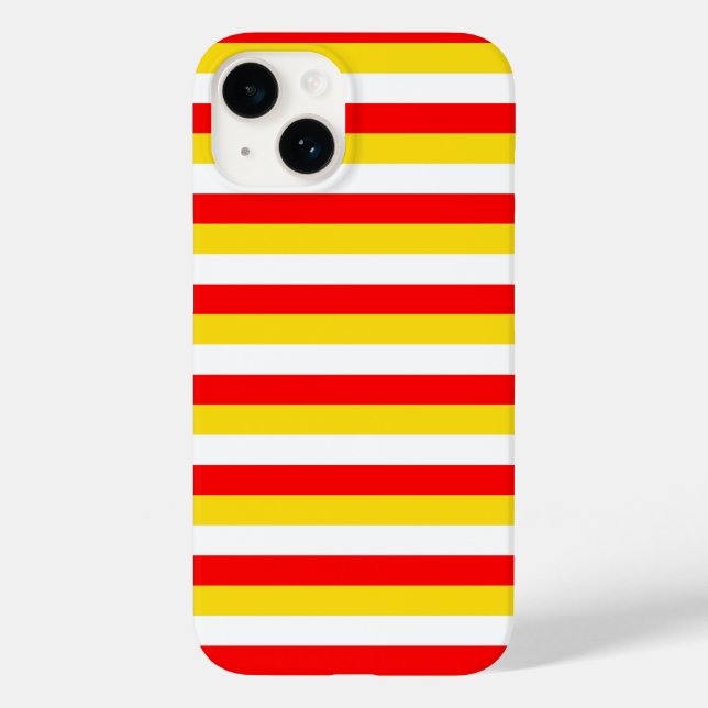 Guernsey flag stripes red yellow white pattern Nor Case-Mate iPhone Case (Back)