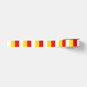 Guernsey flag stripes red yellow white pattern Nor Grosgrain Ribbon