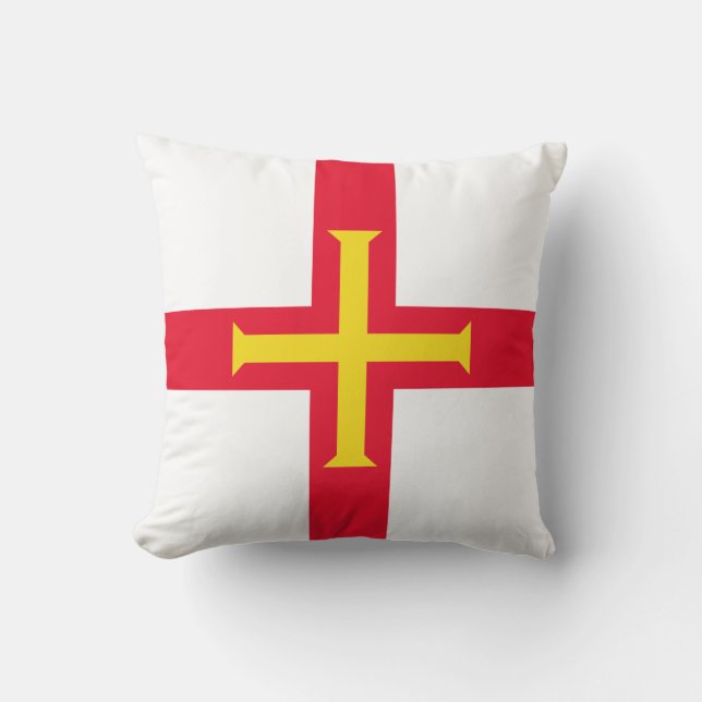 Guernsey Flag Throw Pillow (Front)