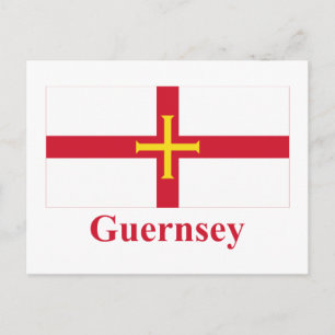 Guernsey Flag with Name Postcard