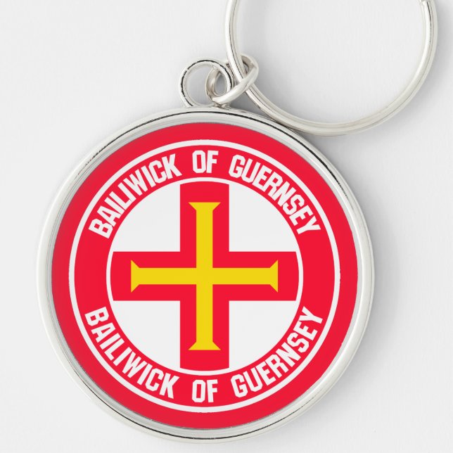 Guernsey Round Emblem Keychain (Front)