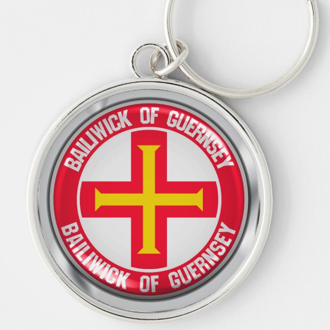 Guernsey Round Emblem Keychain (Front)