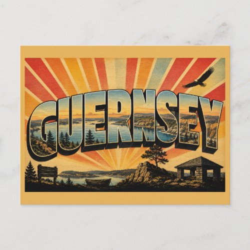 Guernsey State Park Reservoir Bluffs Forest Art Postcard