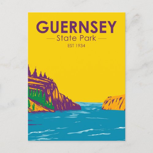 Guernsey State Park Wyoming Vintage Postcard