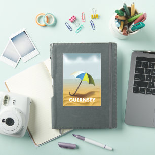 Guernsey vintage travel poster sticker