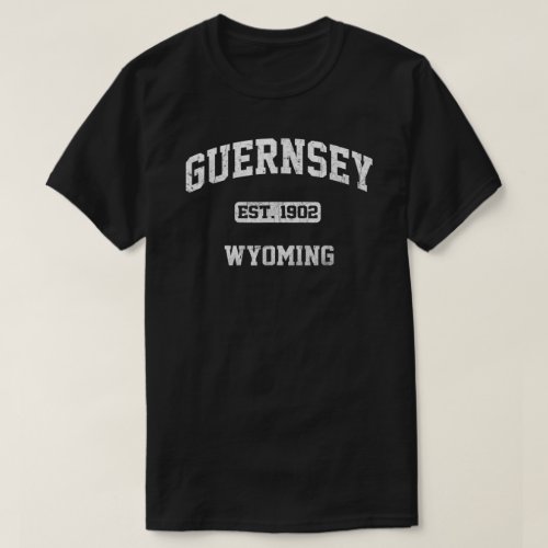 Guernsey Wyoming Wy Vintage State Athletic Style  T_Shirt