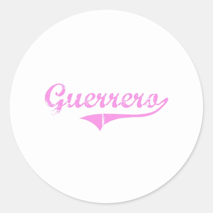 Guerrero Last Name Classic Style Sticker