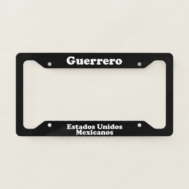Guerrero Mexico - LPF License Plate Frame (Front)