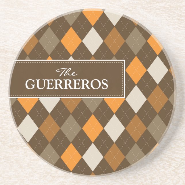 Guerreros Orange/Chocolate Coaster (Front)