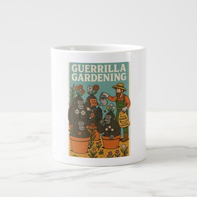 Guerrilla Gardening Giant Coffee Mug (Front)