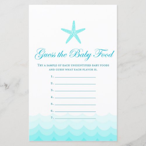 Guess baby food _ Baby Shower Game