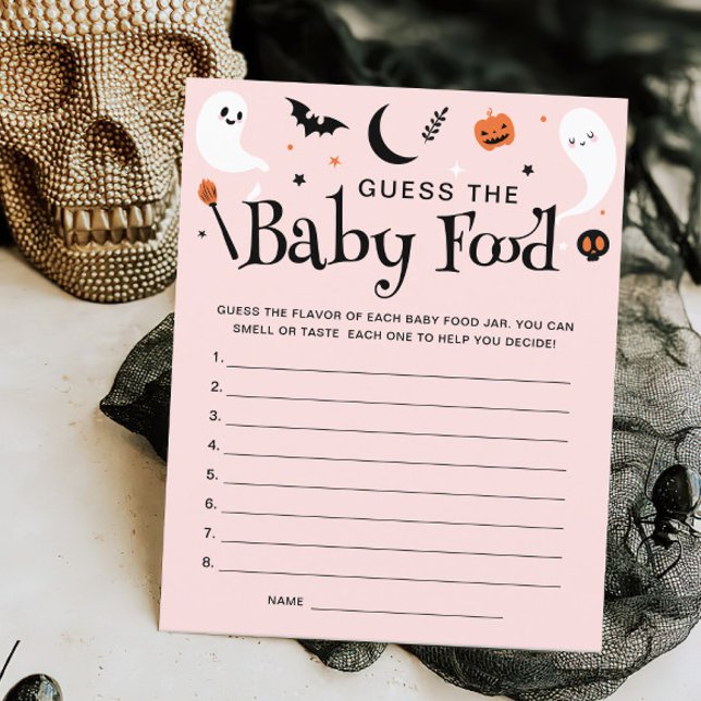Guess Baby Food Pink Halloween Baby Shower Game (Creator Uploaded)